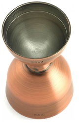 Zdjęcie do “Barfly Miarka barmańska Bell z prostą krawędzią 25/50 ml, antyczna miedź - kod M37098ACP”.