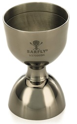 Zdjęcie do “Barfly Miarka barmańska Bell z prostą krawędzią 25/50 ml, czarna - kod M37098BK”.