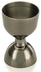 Zdjęcie do “Barfly Miarka barmańska Bell z prostą krawędzią 25/50 ml, czarna - kod M37098BK”.