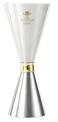 Zdjęcie do “Barfly Jigger Miarka barmańska Slim Style 30/60ml, stal nierdzewna ze złotą obwódką - kod M37096”.