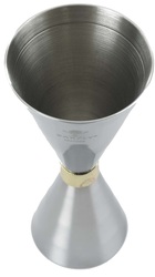Zdjęcie do “Barfly Jigger Miarka barmańska Slim Style 30/60ml, stal nierdzewna ze złotą obwódką - kod M37096”.