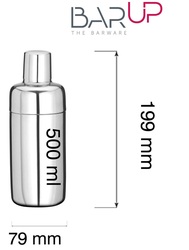Zdjęcie do “BarUp Shaker 3-częściowy Cobbler 0,5 l - kod 596999”.