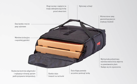 Zdjęcie do “Cambro torba termoizolacyjna do transportu pizzy 2 pizze ø510 mm lub 3 pizze ø457 mm - kod GBP220110”.