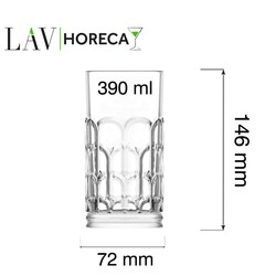 Zdjęcie do “LAV Szklanka niska Archie 390 ml - kod LLH-ARH439KH PLT”.