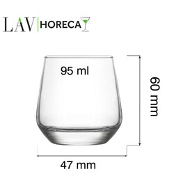 Zdjęcie do “LAV Szklanka do wody do espresso Lyon 95 ml - kod LH-LYN309KL”.