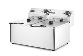 Zdjęcie do “HENDI Frytownica podwójna Kitchen Line 2×8 l - kod 205839”.