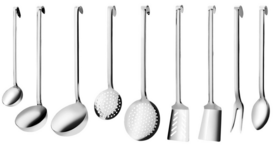Zdjęcie do “Łyżka cedzakowa Kitchen Line śr. 90 mm - kod 528105”.