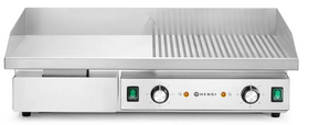Zdjęcie do “Płyta grillowa Budget Line w połowie żebrowana 4400 W/400 V - kod 154991”.