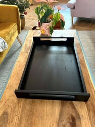 Zdjęcie do “OUTLET Fine Dine Taca Roomservice drewniana czarna 603x402 mm - kod 505113”.
