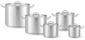 Zdjęcie do “Hendi Garnek wysoki Kitchen Line z pokrywką poj. 45 l śr. 400(H)360 mm -  kod 837146”.