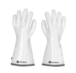 Zdjęcie do “Rękawice z powłoką silikonową , HENDI, białe, komplet 2 szt. 330 mm kod 556573”.