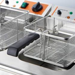 Zdjęcie do “Stalgast Frytownica elektryczna z kranem 2-komorowa Caterina, 2x8 l - kod S746097”.