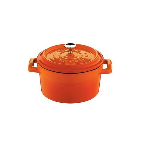 Zdjęcie do “Mini garnek  żeliwny pomarańczowy 530 ml - kod 832134”.