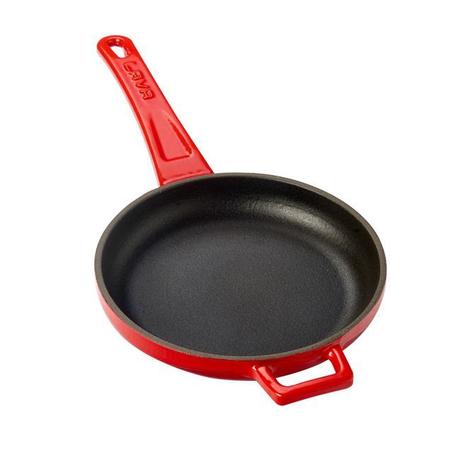 Zdjęcie do “Mini patelnia żeliwna z metalowym uchwytem czerwona 400 ml kod 832233”.