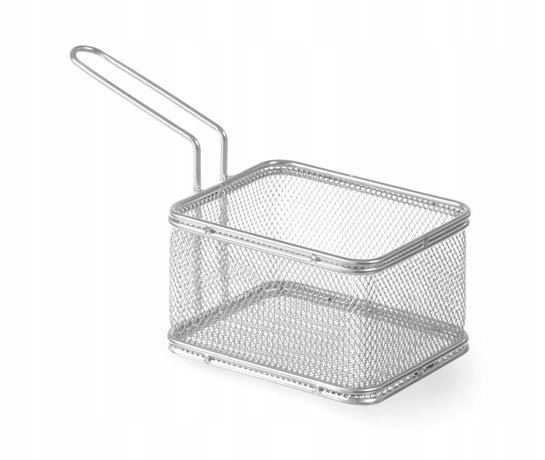 Zdjęcie do “Koszyk do smażonych przekąsek prostokątny 125x100x(H)85 mm - kod 426432”.