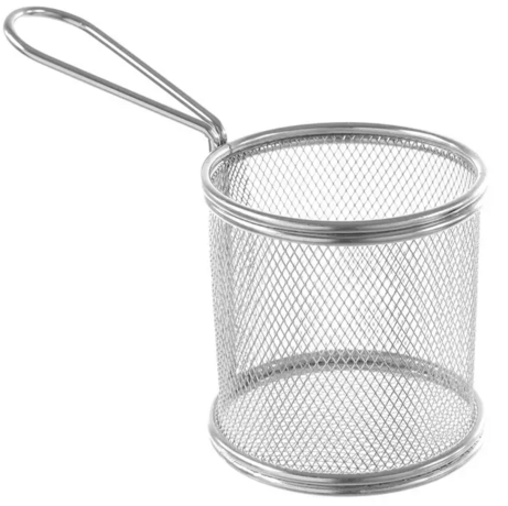 Zdjęcie do “Koszyk do smażonych przekąsek okrągły głęboki śr. 90x(H)90 mm - kod 426449”.