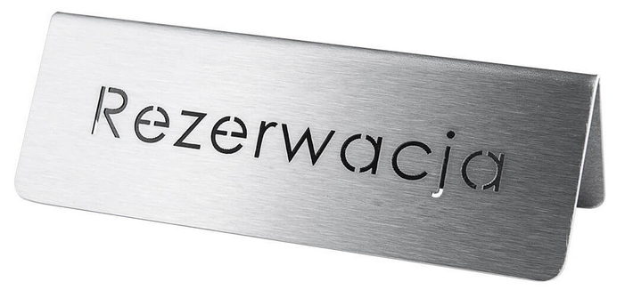 Zdjęcie do “Stalgast Tabliczka "rezerwacja" - kod S486025”.