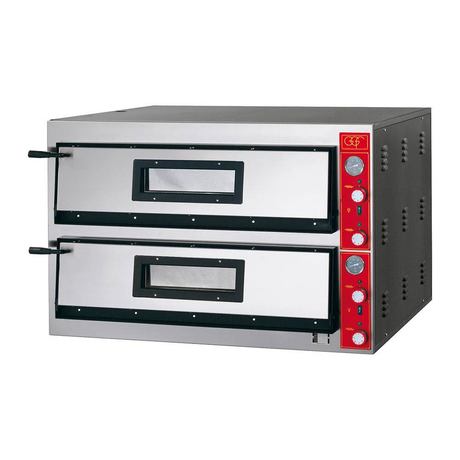 Zdjęcie do “Stalgast Piec do pizzy dwukomorowy E-Line 2x9x30 cm - kod S781532”.