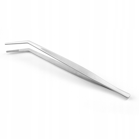 Zdjęcie do “Pęseta gastronomiczna zakrzywiona 305 mm - kod 680056”.