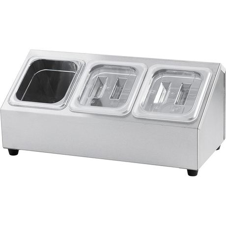 Zdjęcie do “Stalgast ekspozytor na pojemniki 3 x GN 1/6, produkt polski  - kod S815200”.