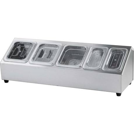 Zdjęcie do “Stalgast ekspozytor na pojemniki GN 3 x 1/6 + 2 x 1/9 produkt polski  - kod S815250”.
