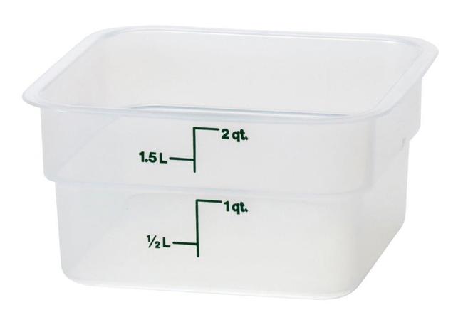 Zdjęcie do “Cambro przezroczysty pojemnik polipropylenowy na żywność 1,9 l CAMSQUARE® - kod 2SFSPP190”.