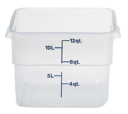 Zdjęcie do “Cambro przezroczysty pojemnik polipropylenowy na żywność 11,4 l CAMSQUARE® - kod 12SFSPP190”.