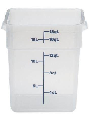 Zdjęcie do “Cambro przezroczysty pojemnik polipropylenowy na żywność 17,2 l CAMSQUARE® - kod 18SFSPP190”.