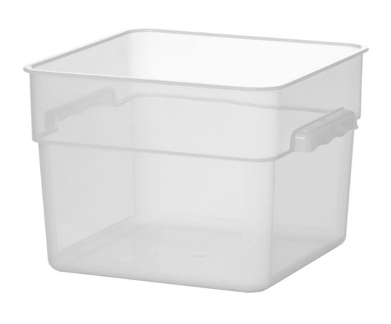 Zdjęcie do “Przezroczysty pojemnik z polipropylenu z miarką 11,4 l, 290x290x(H)210 mm - kod 870945”.