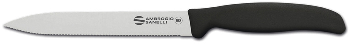 Zdjęcie do “Ambrogio Saneli Nóż uniwersalny ząbkowany Supra 140 mm - kod S690.014”.