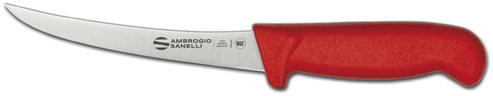Zdjęcie do “Ambrogio Saneli Nóż do trybowania zakrzywiony Supra Colore 150 mm - kod S301.015R”.