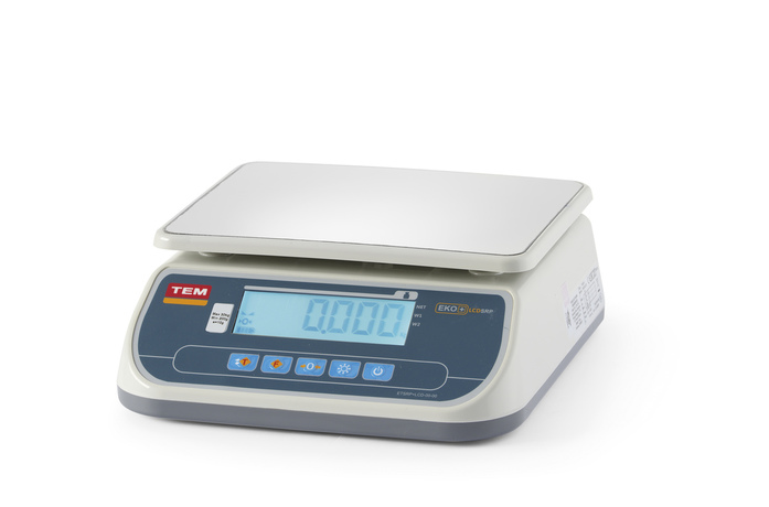 Zdjęcie do “TEM Waga sklepowa LCD z legalizacją, zakres 30 kg - kod TSRP+LCD30T-D”.