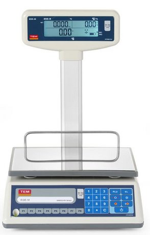 Zdjęcie do “TEM Waga kalkulacyjna LCD z legalizacją i wysiegnikiem, zakres 15 kg - kod TEM015B1D”.