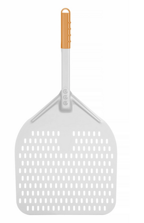 Zdjęcie do “Hendi  Łopata do pizzy z perforacją i krótką rączką 350x710 mm - kod 618066”.