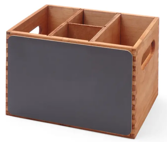 Zdjęcie do “Skrzynka na karty menu i sztućce 210x150x(H)150 mm - kod 664148”.