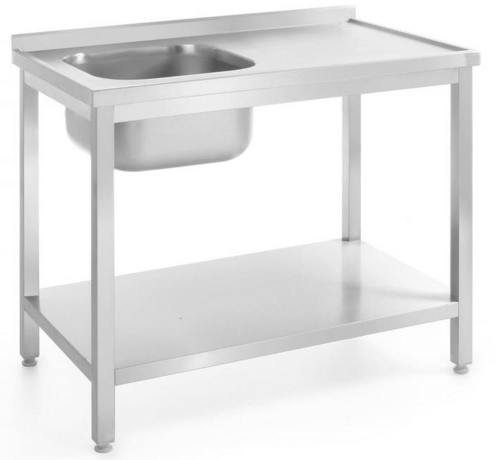 Zdjęcie do “Stół ze zlewem po lewej i półką skręcany 1000x700x(H)850 mm - kod 812945”.