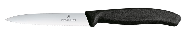 Zdjęcie do “Victorinox Swiss Classic Nóż do jarzyn, ząbkowane ostrze 100 mm, czarny - kod 6.7733”.