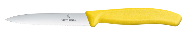 Zdjęcie do “Victorinox Swiss Classic Nóż do jarzyn, ząbkowane ostrze 100 mm, żółty - kod 6.7736.L8”.