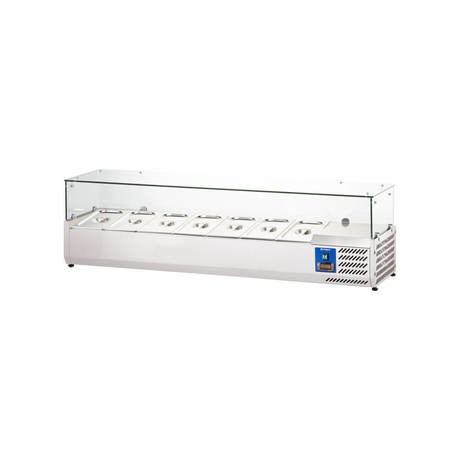 Zdjęcie do “Stalgast Witryna chłodnicza nadstawna z szybą dł, 1600 mm, 7 X GN 1/3 - kod S834730”.
