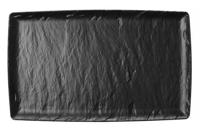 Zdjęcie do “Fine Dine Półmisek z melaminy Rock, czarny, GN 1/1, 530x325mm - kod 562383”.