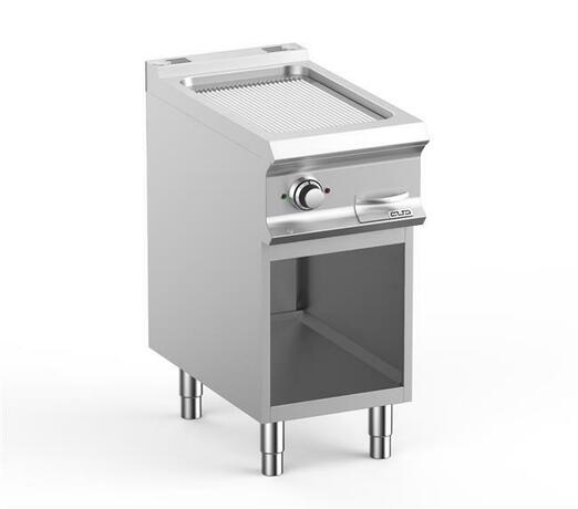 Zdjęcie do “MBM Płyta grillowa elektryczna chromowana pojedyncza na podstawie ryflowana, linia DominaPro 700 kod FTBE74ARC”.
