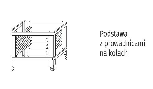 Zdjęcie do “Podstawa z prowadnicami na kołach do pieca S100 H=600mm kod MFS100SP60”.