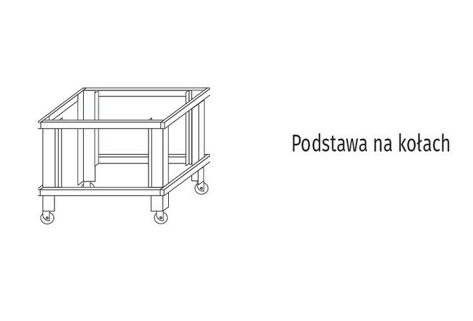 Zdjęcie do “Podstawa na kołach do pieca P110G B H=950mm kod MFP110GBS95”.