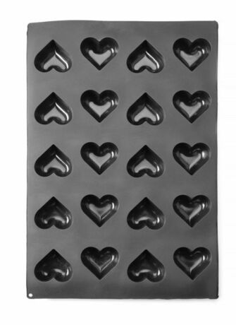 Zdjęcie do “Hendi Forma silikonowa 20x serce, 570x375x(H)35 mm - kod 677254”.
