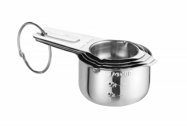 Zdjęcie do “Hendi Miarka ze stali zestaw 4 szt. - kod 596494”.