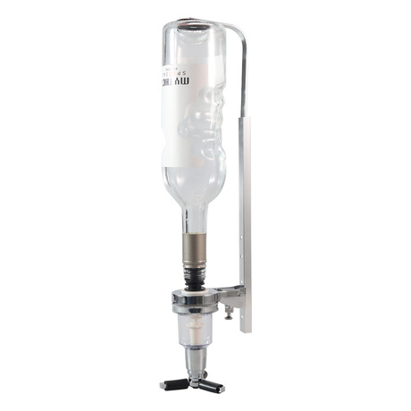 Zdjęcie do “Stalgast Stojak na 1 butelkę z dozownikiem V 0.03 l, aluminiowy, ścienny, H 390 mm - kod S475110”.