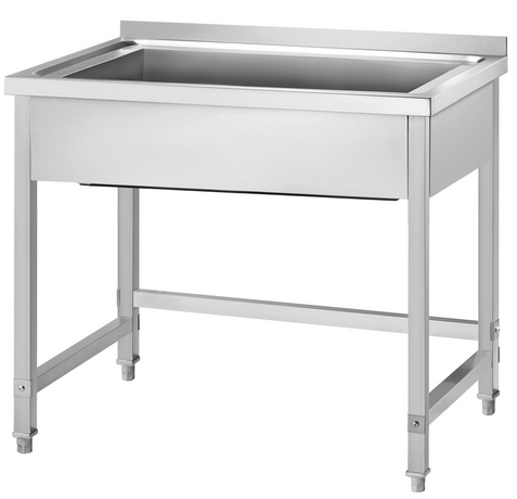 Zdjęcie do “Stalgast Stół z basenem 1-komorowym skręcany 1200x700x850 mm skręcany- kod S671527”.