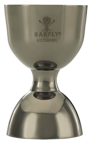 Zdjęcie do “Barfly Miarka barmańska Bell z prostą krawędzią 25/50 ml, czarna - kod M37098BK”.