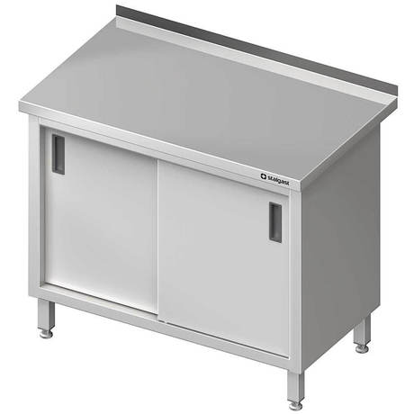 Zdjęcie do “Stalgast Stół przyścienny z drzwiami suwanymi 1200x600x(H)850 mm - kod S616126”.