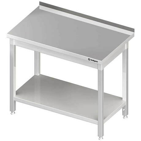Zdjęcie do “Stalgast Stół przyścienny z półką skręcany, 1500x700x(H)850 mm - kod S611357”.